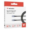 Кабел/преходник Verbatim Sync & Charge USB-C to USB-C 100W 120 cm